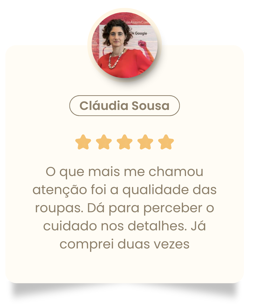 Post Instagram Depoimento de Clientes Feedback Moderno Marrom